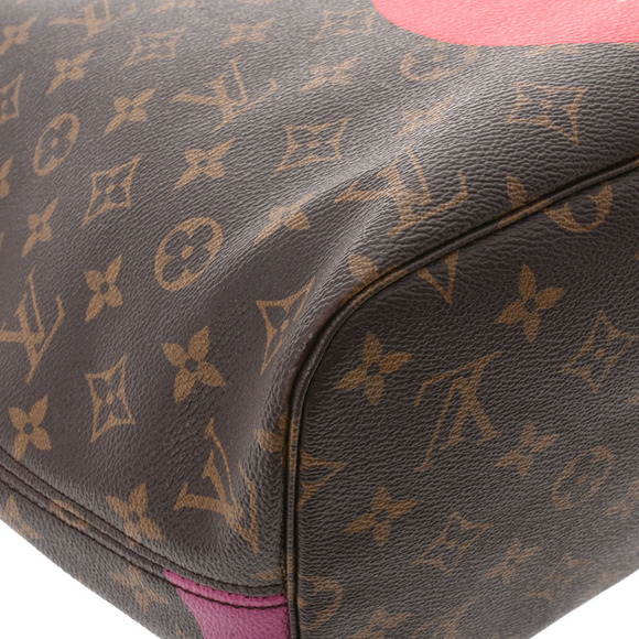 LOUIS VUITTON Monogram Game On Neverfull Brown Canvas Tote Bag - Picture 8 of 9